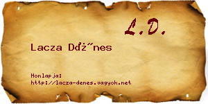 Lacza Dénes névjegykártya