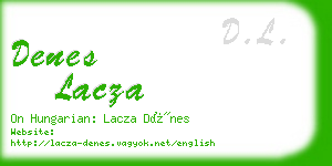 denes lacza business card